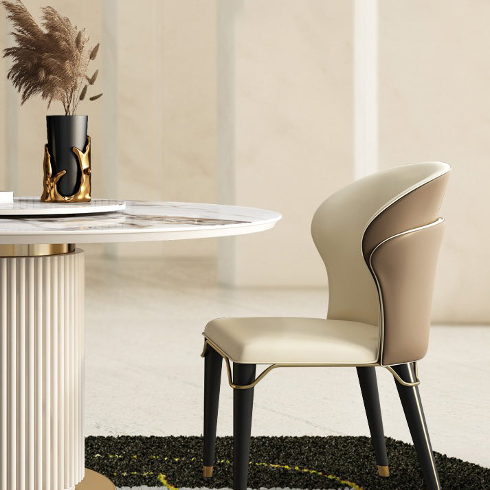 Sillas sin brazos de comedor de madera Glam, sillón con respaldo para uso en restaurantes