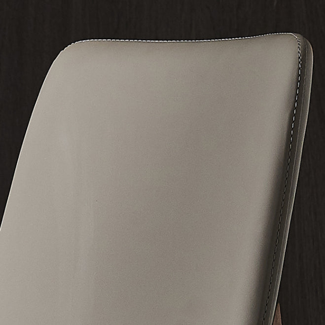 Silla sin brazos de comedor de madera tradicional, silla lateral de cuero sintético para uso en restaurantes