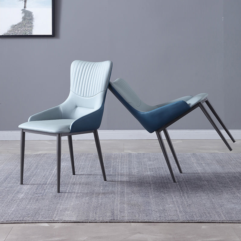 Silla de comedor de metal moderna, silla de comedor tapizada de tela de lino para uso en restaurantes