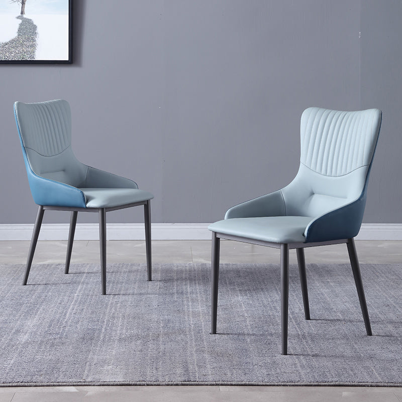 Silla de comedor de metal moderna, silla de comedor tapizada de tela de lino para uso en restaurantes