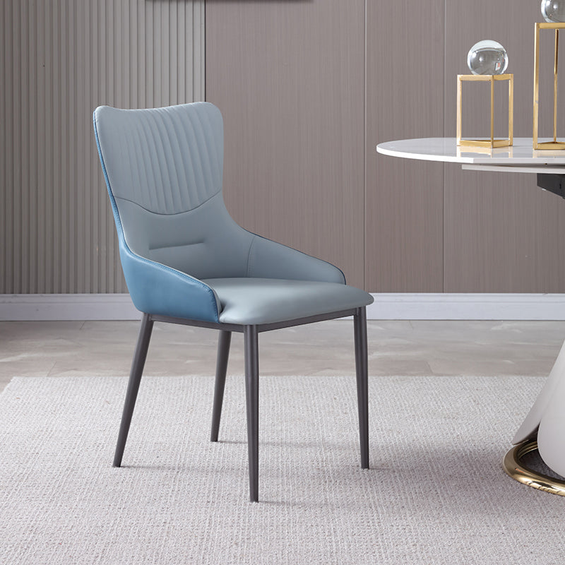 Silla de comedor de metal moderna, silla de comedor tapizada de tela de lino para uso en restaurantes