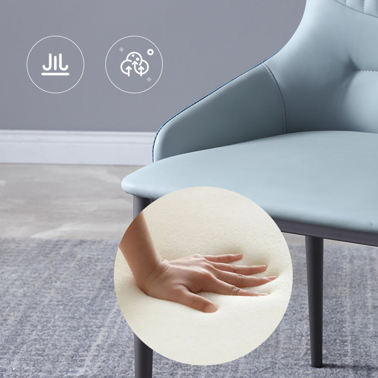 Silla de comedor de metal moderna, silla de comedor tapizada de tela de lino para uso en restaurantes