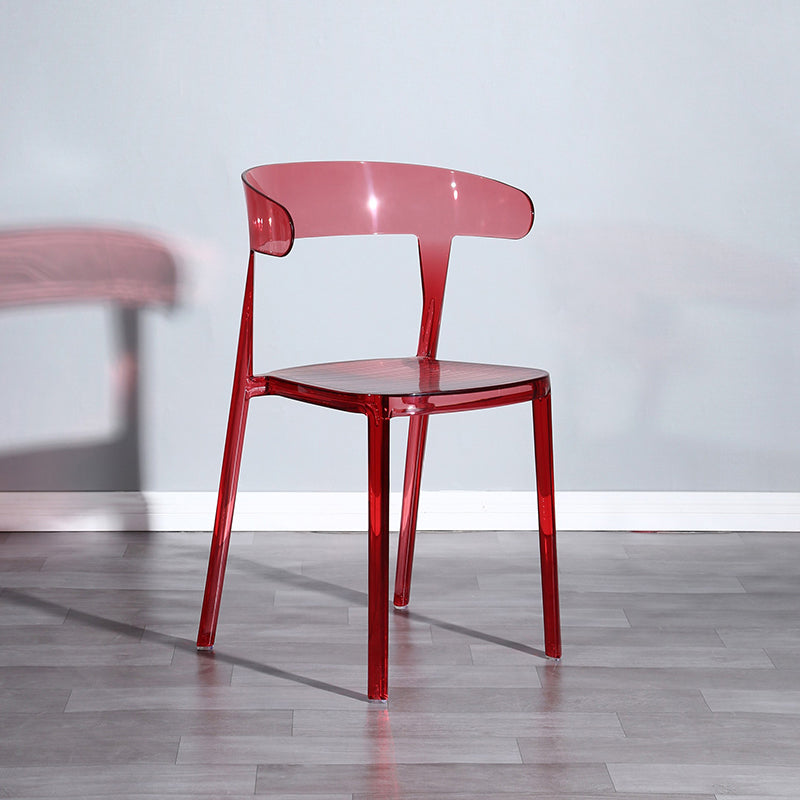 Nordic Style Plastic Dining Room Chair Open Back Dining Side Chair for Restaurant Use