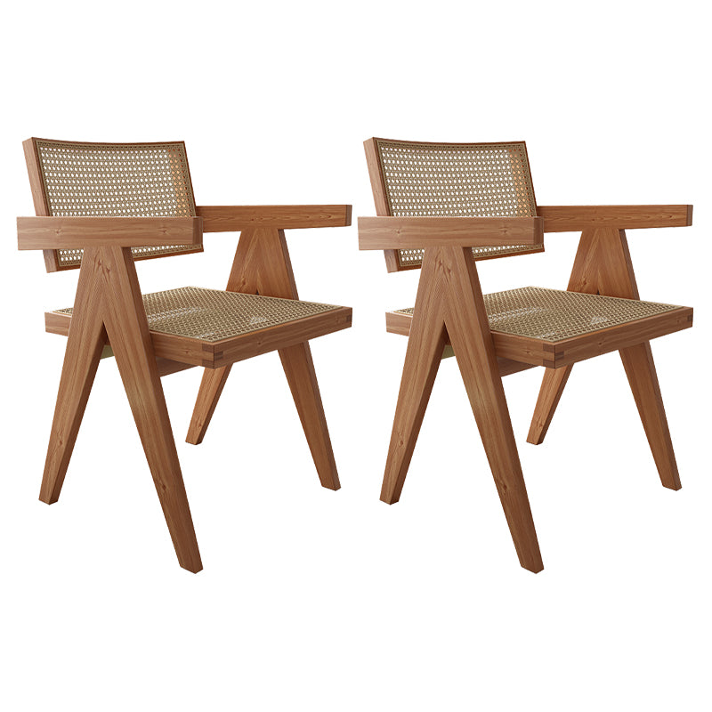 Fauteuil de salle à manger en bois traditionnel, chaises de salle à manger en osier pour usage domestique
