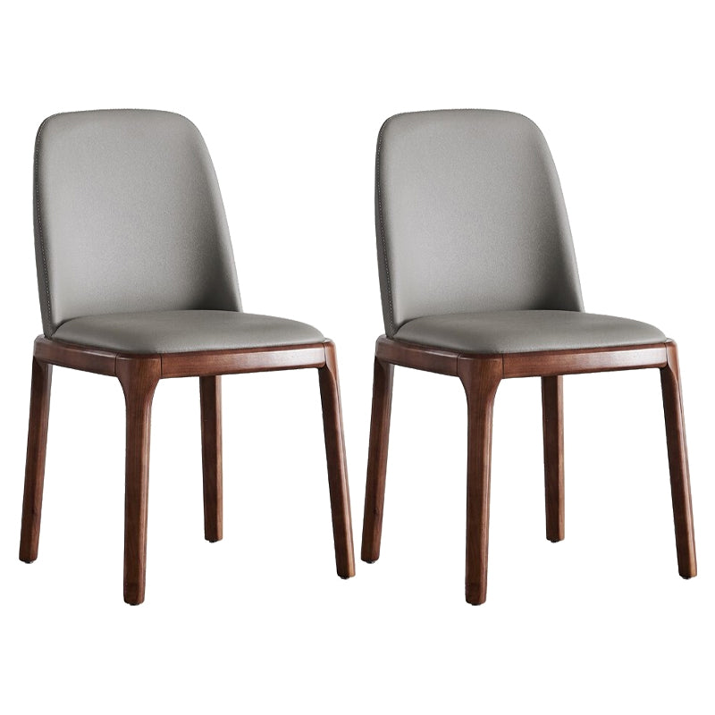 Chaise d'appoint en cuir industriel, finition mate, chaise de salle à manger Parsons