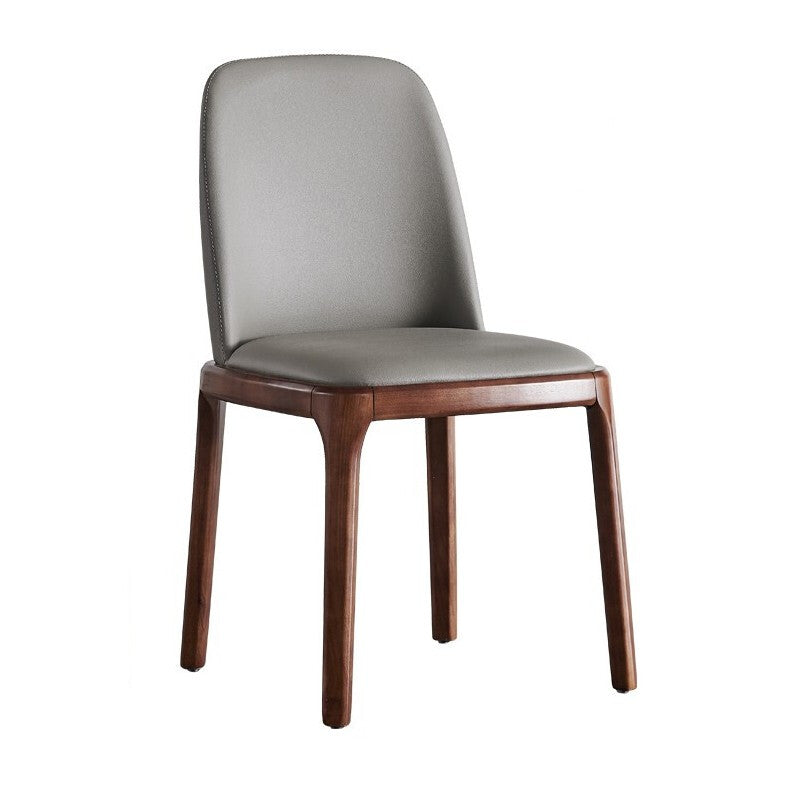 Chaise d'appoint en cuir industriel, finition mate, chaise de salle à manger Parsons