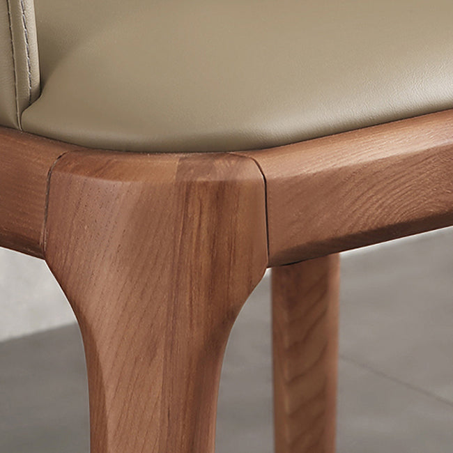 Chaise d'appoint en cuir industriel, finition mate, chaise de salle à manger Parsons
