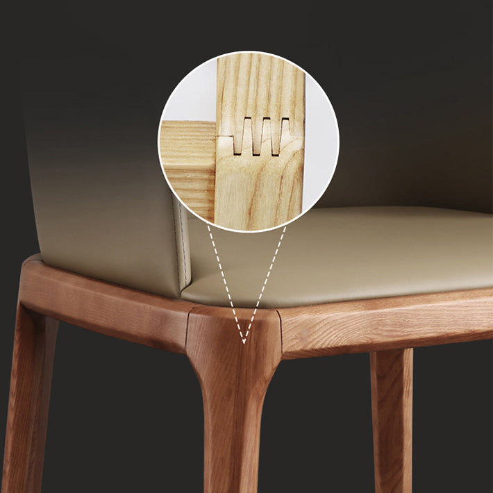 Chaise d'appoint en cuir industriel, finition mate, chaise de salle à manger Parsons