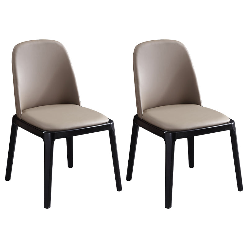 Chaise d'appoint en cuir industriel, finition mate, chaise de salle à manger Parsons