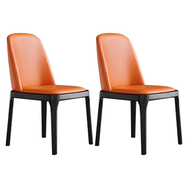 Chaise d'appoint en cuir industriel, finition mate, chaise de salle à manger Parsons