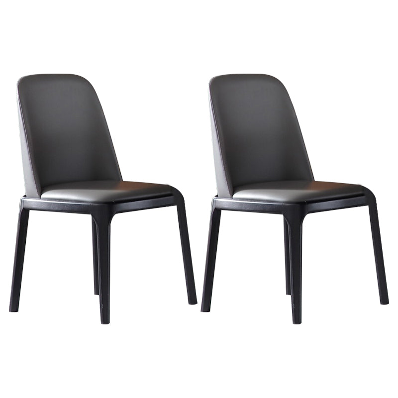 Chaise d'appoint en cuir industriel, finition mate, chaise de salle à manger Parsons