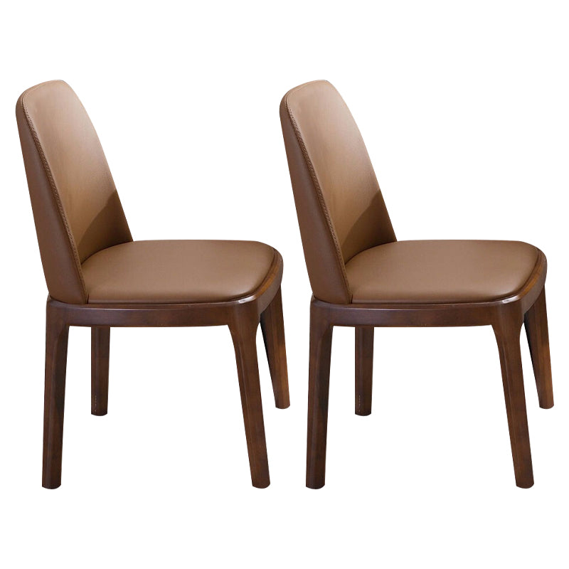 Chaise d'appoint en cuir industriel, finition mate, chaise de salle à manger Parsons