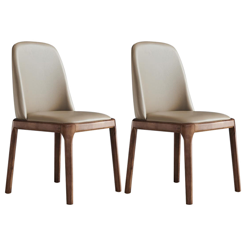 Chaise d'appoint en cuir industriel, finition mate, chaise de salle à manger Parsons
