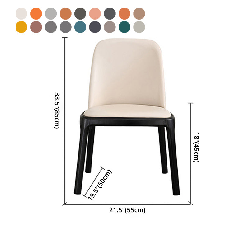 Chaise d'appoint en cuir industriel, finition mate, chaise de salle à manger Parsons