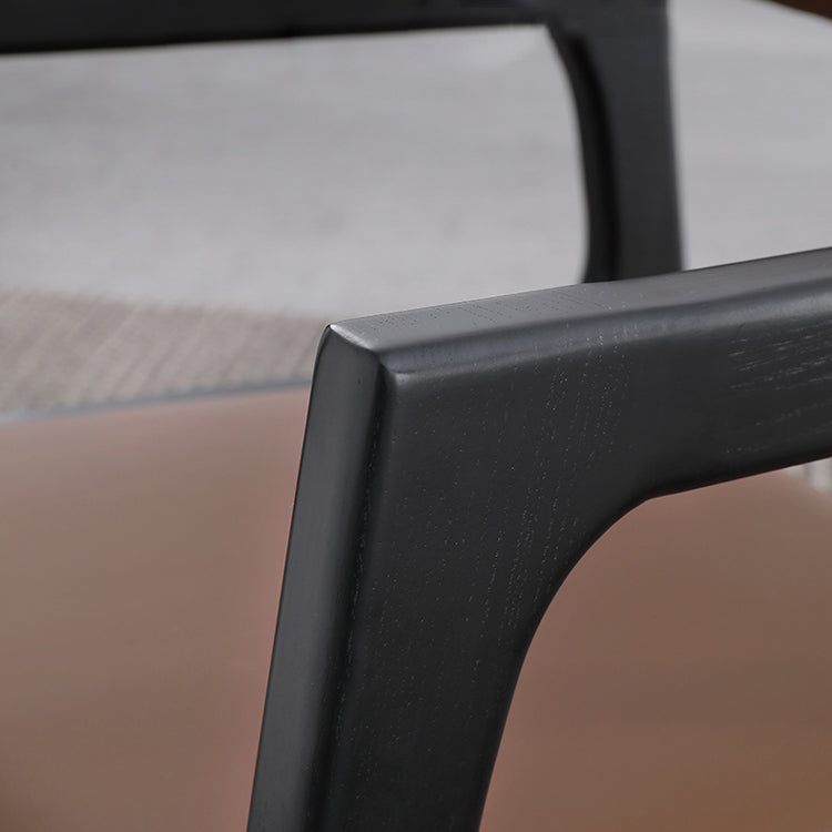 Contemporary Armless Dining Chairs Open Back Side Chair for Kitchen with Wooden Legs