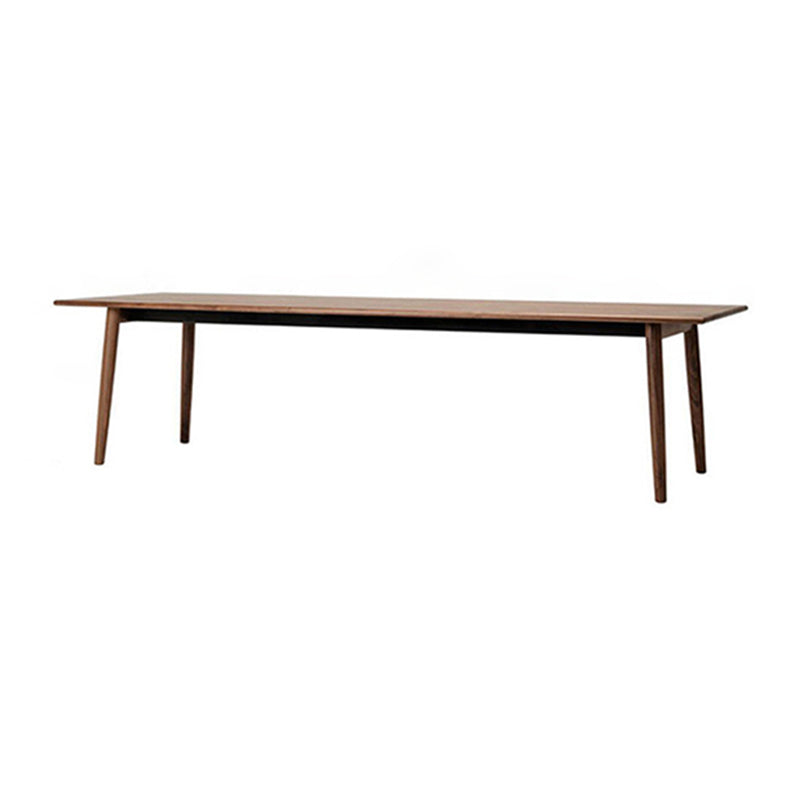 Contemporary Solid Wood Brown Table Rectangle Standard Dining Table for Kitchen