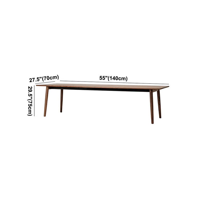 Contemporary Solid Wood Brown Table Rectangle Standard Dining Table for Kitchen