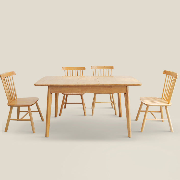 Moderner Stil eines Esstischs Rechteck fester Holz-Tropfen-Blatt-Tisch mit 4 Beinen