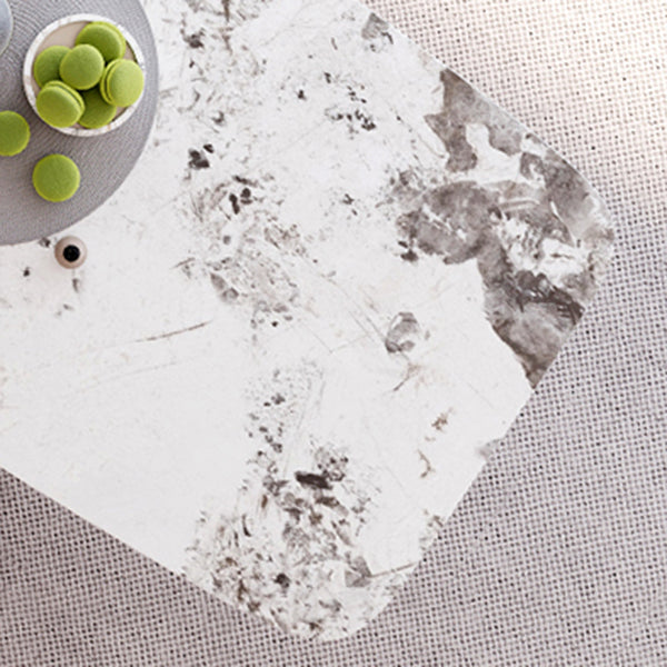 Mesa de comedor de piedra sinterizada de lujo, mesa rectangular con pedestal de caballete