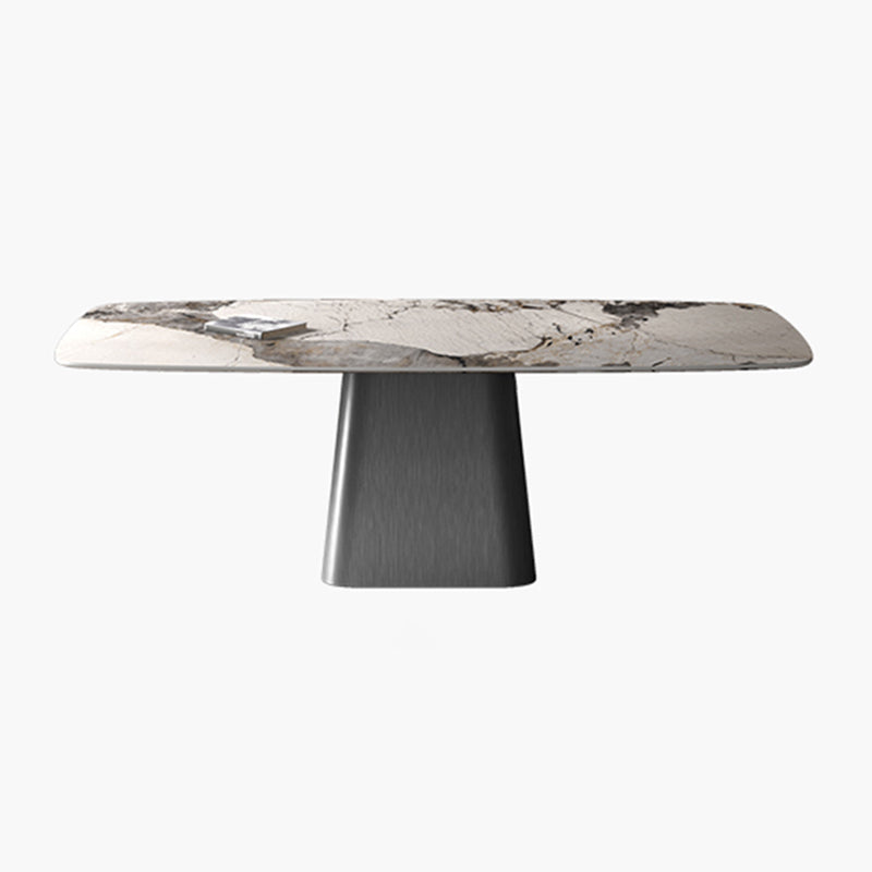 Metal Traditional Luxury Rectangular Table Sintered Stone Table