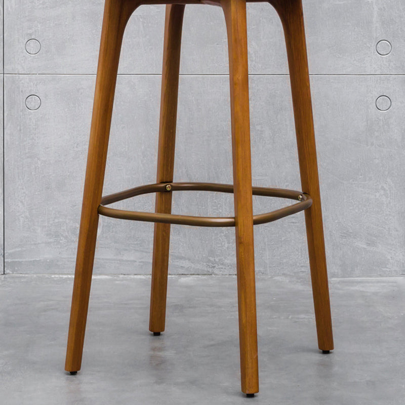 Industrial Style Armless Barstool Leather 30-inch Seat Height Counter Stools