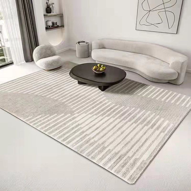 Simplicity Area Rug Polyester Indoor Carpet Stain Resistant Rug for Living Room Decoration