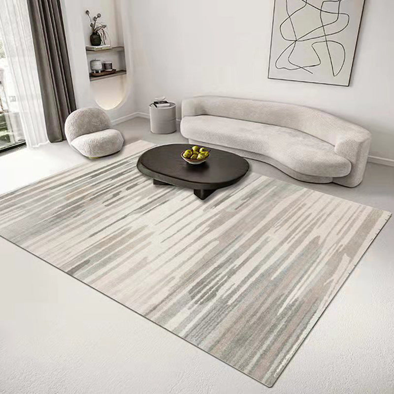 Simplicity Area Rug Polyester Indoor Carpet Stain Resistant Rug for Living Room Decoration