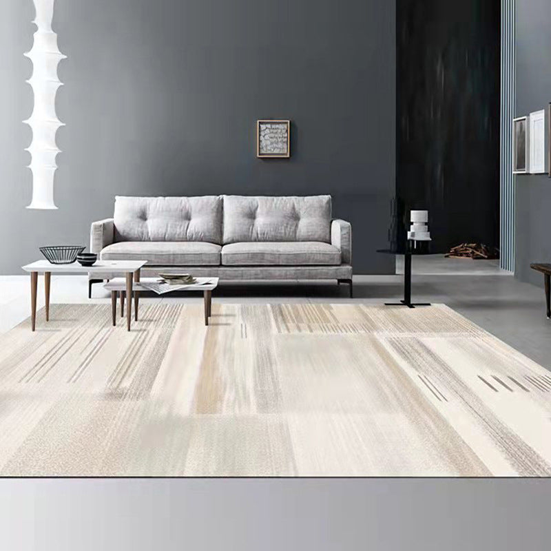Simplicity Area Rug Polyester Indoor Carpet Stain Resistant Rug for Living Room Decoration