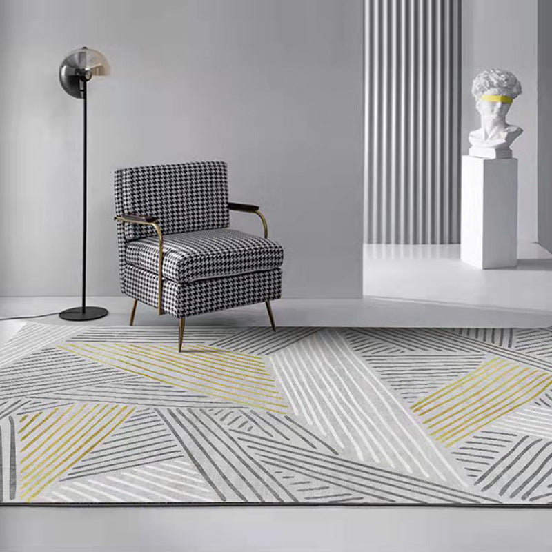 Simplicity Area Rug Polyester Indoor Carpet Stain Resistant Rug for Living Room Decoration