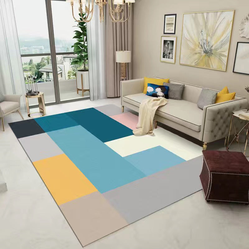 Modern Abstract Marble Pattern Area Rug Indoor Carpet Friendly Washable Rug for Bedroom