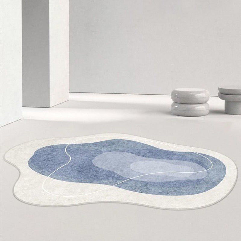 Light Luxury Irregular Carpet Area Rug Polyester Stain Resistant Rug for Home Decoration