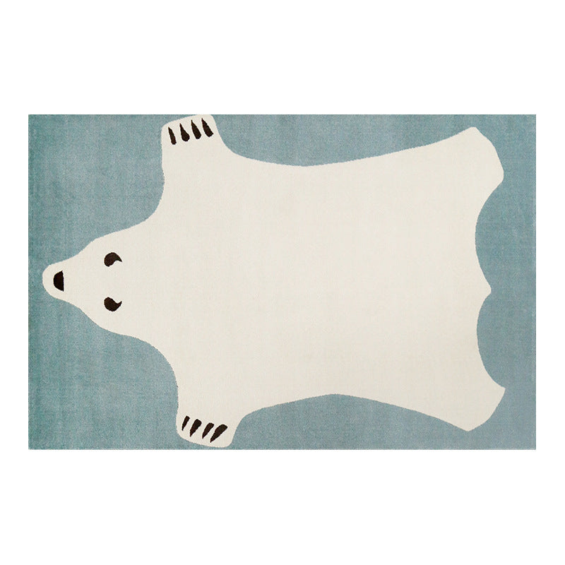 Dark Brown Animal Rug Polyester Indoor Rug Stain Resistant Rug for Living Room