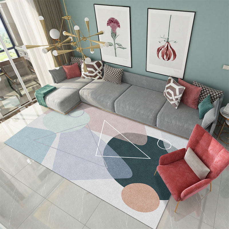 Black Modern Carpet Polyester Color Lump Carpet Stain Resistant Carpet for Home Decor