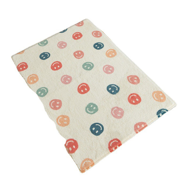 Beige Modern Rug Polyester Clouds Rug Washable Rug for Home Decor