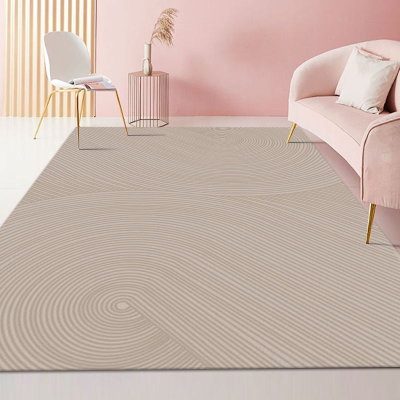Grey Modern Rug Polyester Graphic Rug Non-Slip Backing Rug for Home Decoration