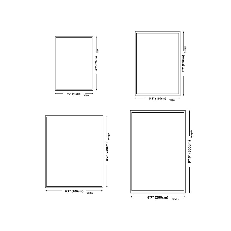 Grey Modern Rug Polyester Graphic Rug Non-Slip Backing Rug for Home Decoration