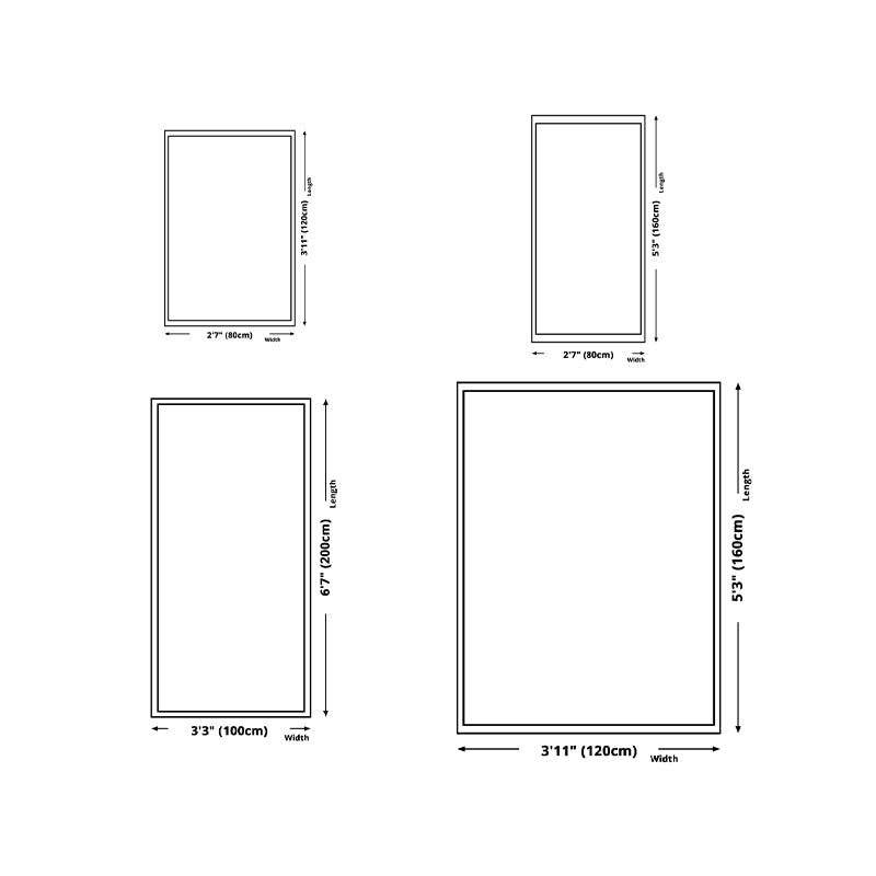 Light Gray Nordic Rug Polyester Color Piece Rug Washable Rug for Living Room