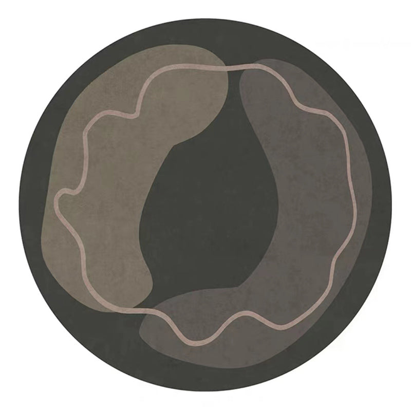 Alfombra moderna de la alfombra de poliéster de color marrón claro alfombra lavable para sala de estar para sala de estar