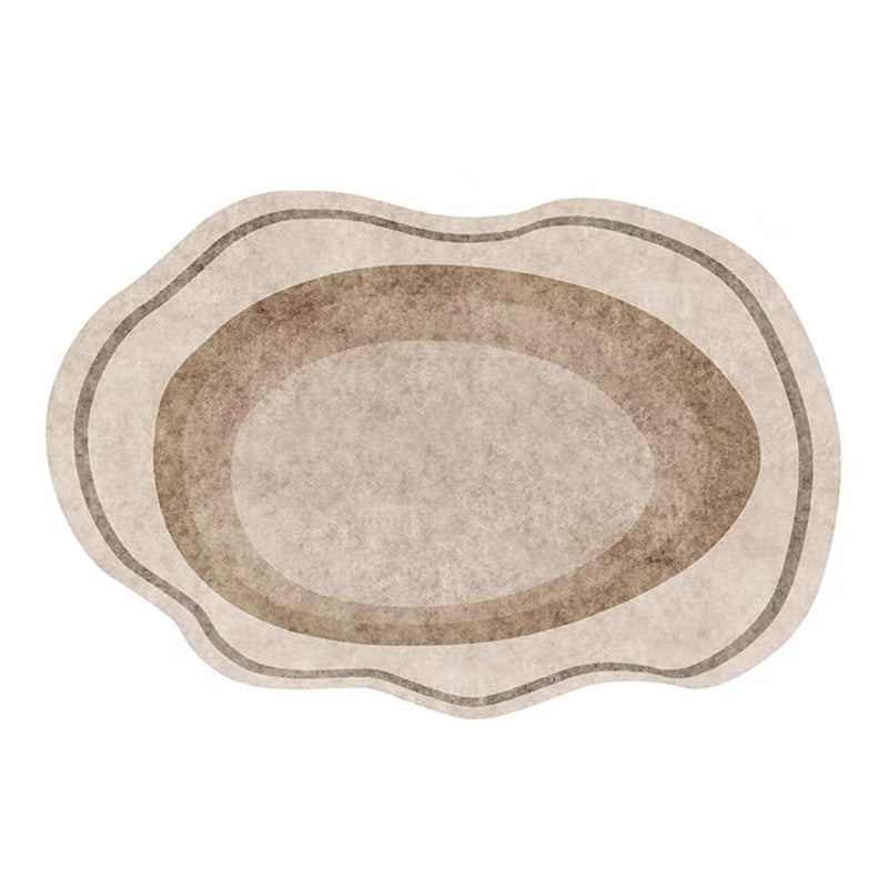 Light Brown Casual Rug Polyester Novelty Rug Washable Rug for Living Room