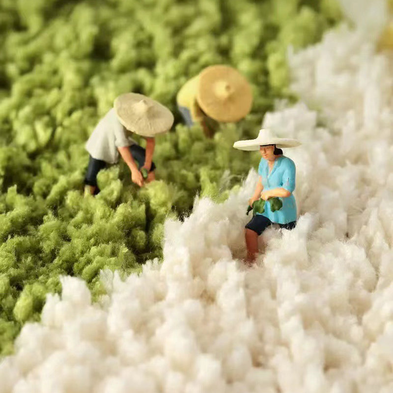 Light Brown Casual Rug Polyester Novelty Rug Washable Rug for Living Room