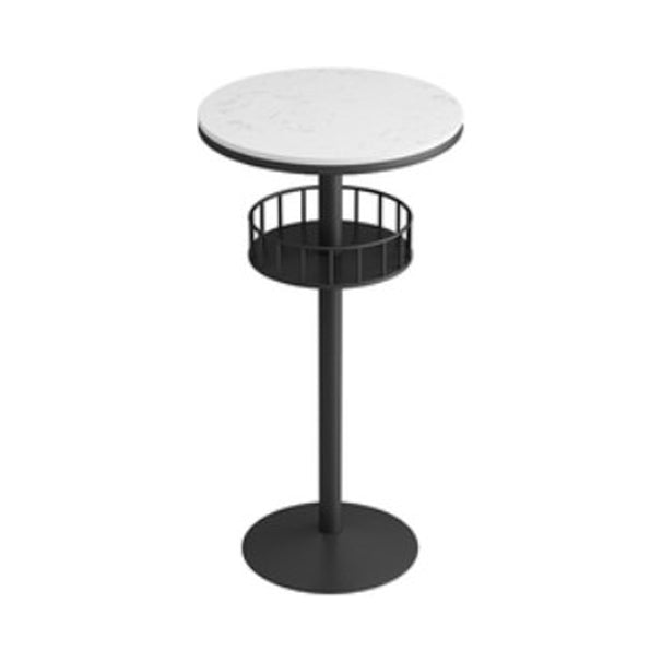 Nordic Artificial Marble Bar Table 42-inch Height Metal Base Bistro Table