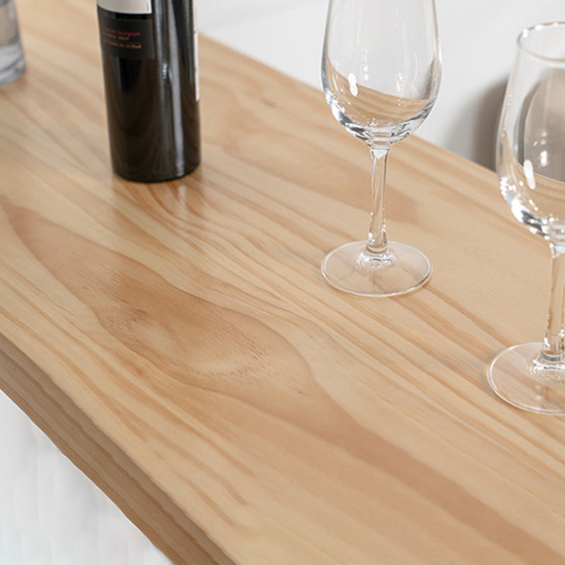 Natural Wood Top Bar Table Rectangle Modern Sled Living Room Bar Dining Table