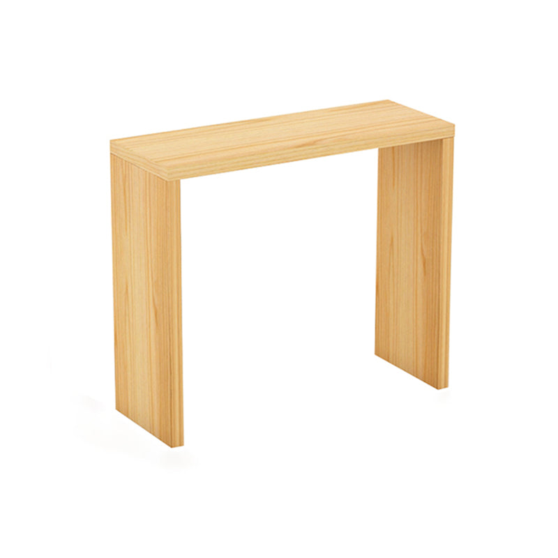 Wood Indoor Bistro Bar Height Cocktail Table Double Pedestal Counter Table