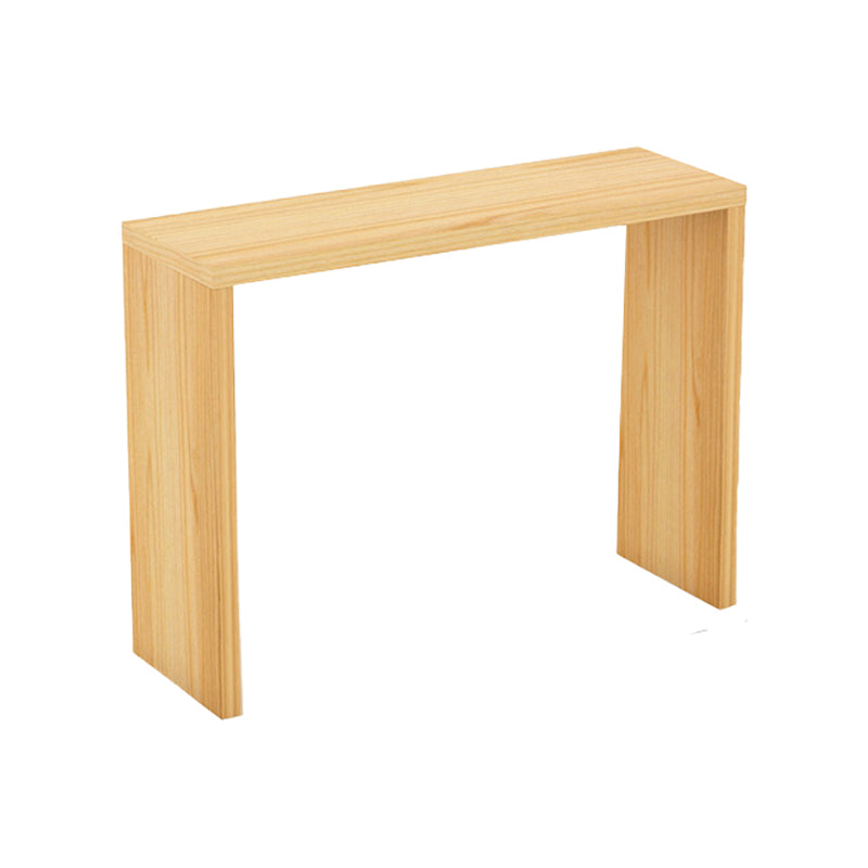 Wood Indoor Bistro Bar Height Cocktail Table Double Pedestal Counter Table