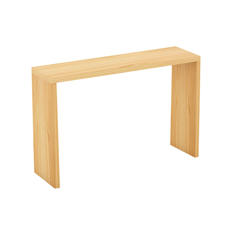 Wood Indoor Bistro Bar Height Cocktail Table Double Pedestal Counter Table