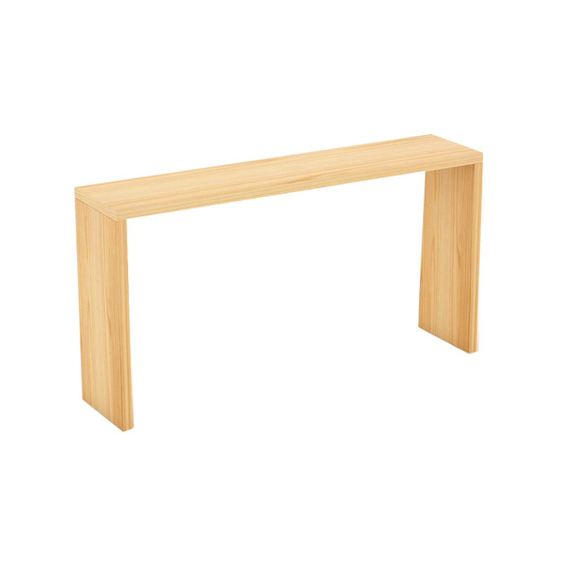 Wood Indoor Bistro Bar Height Cocktail Table Double Pedestal Counter Table