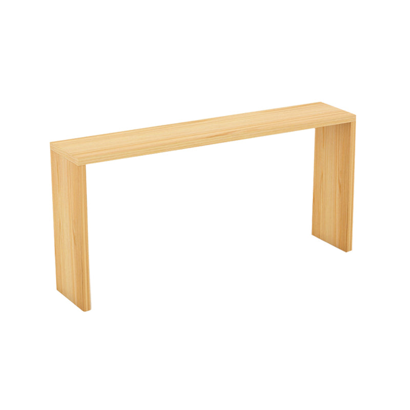Wood Indoor Bistro Bar Height Cocktail Table Double Pedestal Counter Table