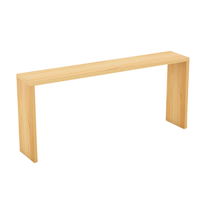 Wood Indoor Bistro Bar Height Cocktail Table Double Pedestal Counter Table