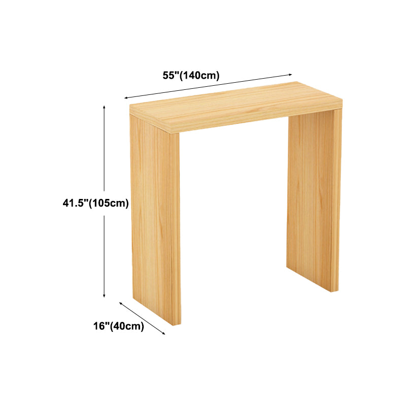 Wood Indoor Bistro Bar Height Cocktail Table Double Pedestal Counter Table