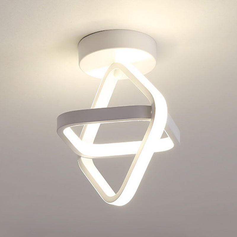 Metal Geometric Ceiling Lamp Fixture Simplicity Style LED Ceiling Mounted Light